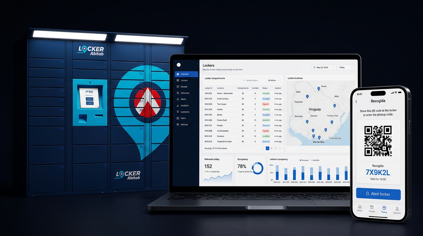 Abitab smart locker network and last-mile logistics platform