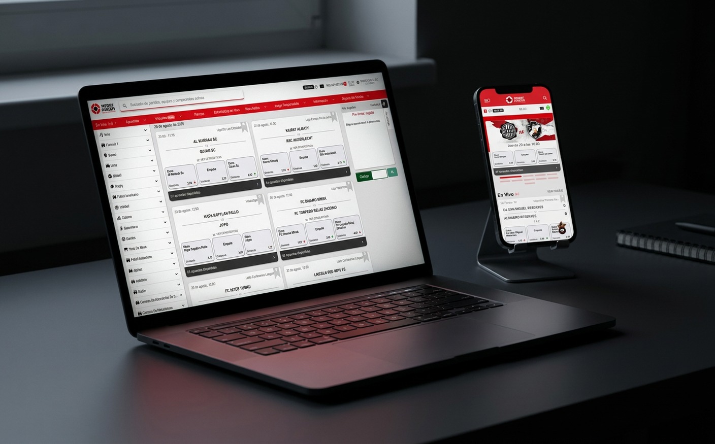 Supermatch betting platform on desktop and mobile
